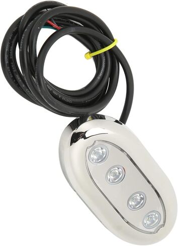 ZJchao Marine LED تحت الماء ضوء عالي السطوع IP68 عالمي مناسب للقارب واليخوت بجانب الماء 4 حبات مصباح LED 12V24V DC 1.5m طول الخط 10 زاوية مضيئة PC+316 حلقة من الفولاذ المقاوم للصدأ (RGB) in Kuwait