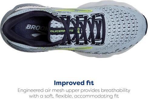 حذاء الجري الداعم Glycerin GTS 20 للسيدات من Brooks - أزرق فاتح/طاووس/حياة ليلية - 6.5 متوسط in Kuwait
