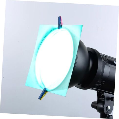 9Pcs Color Light Filters for Photography Video Transparent Gel Light Diffuser Film for Studio Lighting Includes Tea in Saudi Arabia