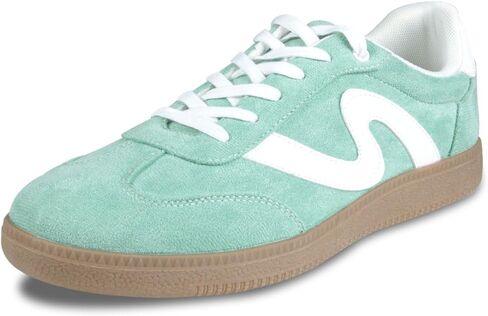 Women's Retro Fashion Sneakers Classic Casual - Memory Foam Insoles Lace-Up Comfortable Shoes Genuine Leather Walking Footwear Anti Slip Trainers in Saudi Arabia