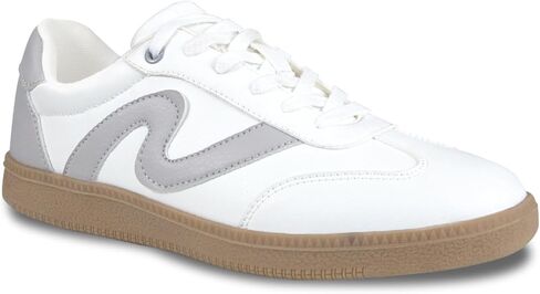 Women's Retro Fashion Sneakers Classic Casual - Memory Foam Insoles Lace-Up Comfortable Shoes Genuine Leather Walking Footwear Anti Slip Trainers in Saudi Arabia