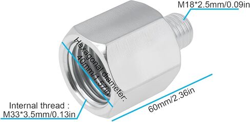 SING F LTD M33x3.5 أنثى إلى M18x2.5 ذكر مخرطة لوحة محول C45 فولاذ متوافق مع لوحة مخرطة مختلفة in Kuwait