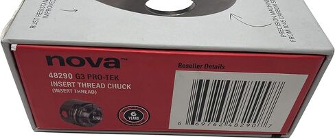 طقم ظرف مخرطة الخشب Nova 48290 Premier Pro-Tek G3 مع مجموعة فك Pro-Tek 2 بوصة، ومسمار دودة الخشب، وملحقات، مُزودة بإدراج Nova ILNS 1-1/4 بوصة × 8tpi in Saudi Arabia
