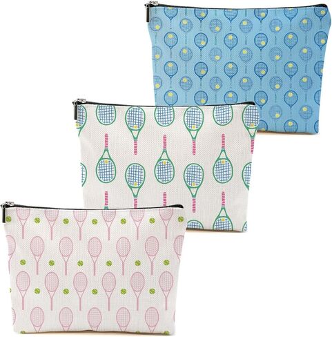 Cute Tennis Makeup Bag Tennis Gifts Tennis Accessories Tennis Lovers Travel Accessories Bag Mothers Day Birthday Inspirational Retirement Gifts for Women Friends Coach Tennis Player Sports Mom BFF in Saudi Arabia