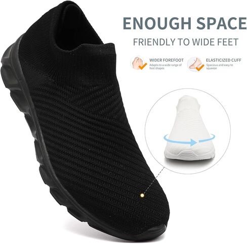 Women's Slip on Sneakers Women Tennis Comfortable Athletic Breathable Lightweight Walking Shoes for Gym, Work and Travel in Saudi Arabia