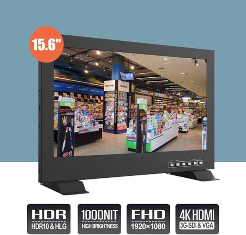 LILLIPUT 15.6" PVM150S 4K HDMI/SDI Monitor, 1920x1080, 1000cd/m2, HDR10, Security Monitor for Full HD CCTV in Saudi Arabia