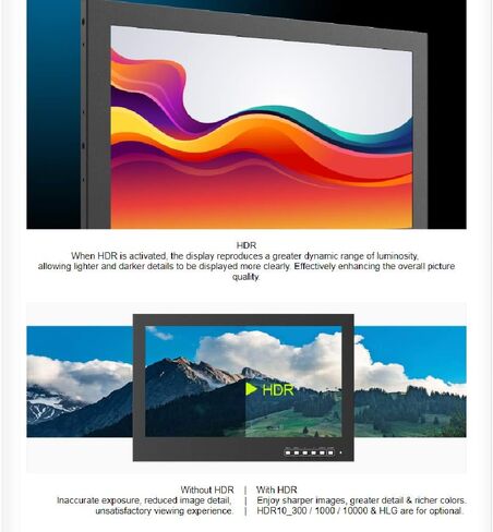 LILLIPUT 15.6" PVM150S 4K HDMI/SDI Monitor, 1920x1080, 1000cd/m2, HDR10, Security Monitor for Full HD CCTV in Saudi Arabia