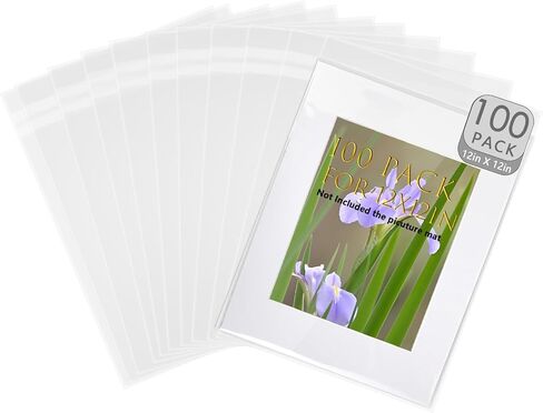 100 Pack 16-3/8" X 20-2/7" Crystal Clear Sleeves Storage Bags,Acid-Free Plastic Clear Bag for 16x20 Picture Framing Mats Art Prints/Photos/Painting/Plastic Sheet(16 3/8 X 20 2/7 inch for 16x20 Mats) in Saudi Arabia