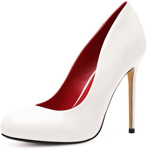 حذاء للحفلات بكعب عالٍ وكعب عالٍ للرجال والنساء من الجنسين حذاء بكعب ستيليتو من الجلد اللامع in Kuwait