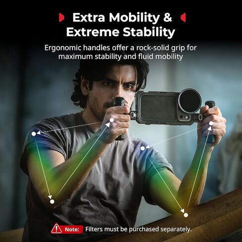 الحزمة: SmallRig Phone Video Cage Dual Handheld Kit for iPhone 17 Pro 5540+FilMov 67mm Magnetic Filter Ring 5547+5-in-1 Magnetic 67mm Lens Kit 4726 in Saudi Arabia