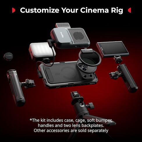 الحزمة: SmallRig Phone Video Cage Dual Handheld Kit for iPhone 17 Pro 5540+FilMov 67mm Magnetic Filter Ring 5547+5-in-1 Magnetic 67mm Lens Kit 4726 in Saudi Arabia