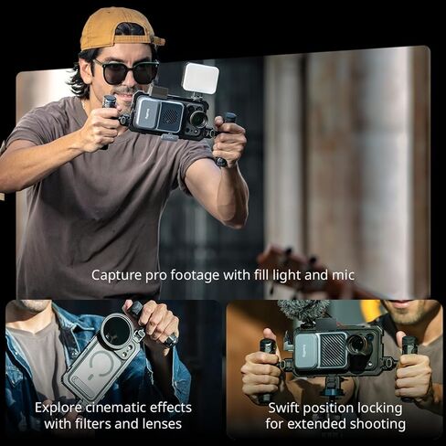 الحزمة: SmallRig Phone Video Cage Dual Handheld Kit for iPhone 17 Pro 5540+FilMov 67mm Magnetic Filter Ring 5547+5-in-1 Magnetic 67mm Lens Kit 4726 in Saudi Arabia