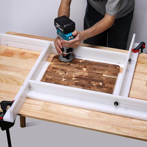 Juice Groove Router Jig - دليل توجيه قابل للتعديل، أدوات توجيه وقوالب، ملحق أداة كهربائية للأعمال الخشبية، تعديل دقيق للمسافات لمشاريع الأعمال الخشبية in Saudi Arabia