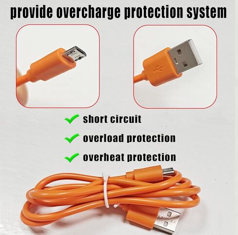 Replacement Micro-USB Charger Cable Compatible with Ring Video Doorbell (2020 Release) 2/3/3 Plus/4, Peephole Cam, Doorbell Pro, Camera Battery, 5V 2A Power Adapter in Saudi Arabia