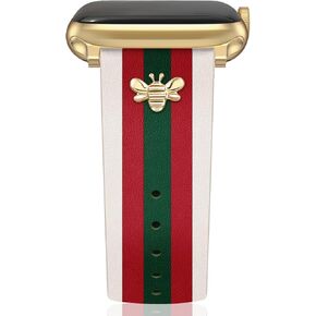 أشرطة جلدية مصممة مع سحر متوافق مع Apple Watch 38mm 40mm 41mm 42mm (S10) 42 مم (S1/2/3) 44 مم 45 مم 46 مم 49 ملم من الرجال لسلسلة IWatch سلسلة 10/9/8/7/6/5/1/2/2/1/SE/SE/SE in Kuwait