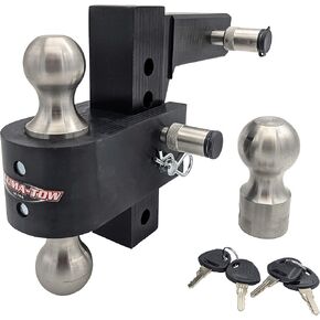 Aluma Tow UT623360 360° Adjustable Trailer Hitch for 2" Receiver, 15000 lb. GTW, Chrome in Saudi Arabia