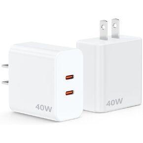 2Pack 100W USB C Block Charger Charger ، محول شحن USB C 3-PORT in Kuwait