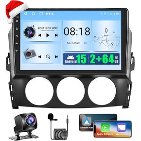 2+64GB Android 15 Car Radio لـ MAZDA MX-5 MIATA 2006-2015 مع CARPLAY Android Auto ، REALDIO 9 BACK TOUCH SCREEN in Kuwait