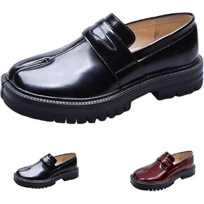 Women's Tabi Platform Loafers Split Toe Lug Sole Slip On Shoes Non-Slip Chunky Low Top Dress Shoes for Daily Office Street Wear in Kuwait