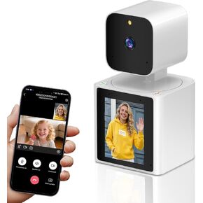 كاميرا مراقبة منزلية للفيديو باتجاهين في الداخل، كاميرا للحيوانات الأليفة بدقة 1080 بكسل، كاميرا فيديو للأطفال، شاشة للأطفال/كبار السن/المربية/الحيوانات الأليفة/الكلب مع تطبيق الهاتف، زاوية إمالة 360 درجة، رؤية ليلية in Kuwait