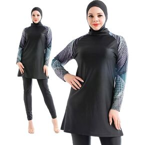 Dalaura Muslim Burkini Swimsuits for Women 3-Piece Set with Hijab – Full Coverage Modest Swimwear for Women - XS to Plus Size in Saudi Arabia