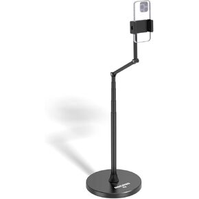 NEEWER Entry Level Version Phone Floor Stand, Adjustable Office Table Bedside Cell Phone Holder Clamp Holder Mount Compatible with iPhone Samsung Android for Video Recording, Weighted Metal Base, X9 in Saudi Arabia