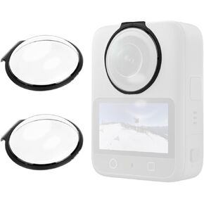 قطعتان من واقيات العدسات لكاميرا DJI Osmo 360، أغطية غطاء حماية للعدسات الأمامية والخلفية سهلة التركيب متوافقة مع ملحقات DJI Osmo 360 in Kuwait
