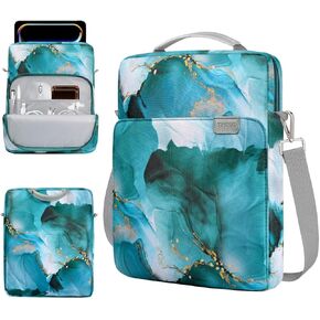 Timovo 13 Inclet Sleeve Sleeve حقيبة يد لـ iPad Air 13 Inch M3 2025 ، iPad Pro 13 "/12.9" ، Galaxy Tab S9+/S10+/S9 Fe Plus 12.4 "، مع حزام الكتف والمعادن ، الزهور in Kuwait
