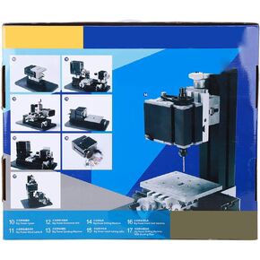 TZ6000M, 6-in-1 Mini Lathe Tool with High Power Motor and Metal Parts for Model Making, with Belt Cover, Grinding Wheel, TZ6000M in Saudi Arabia