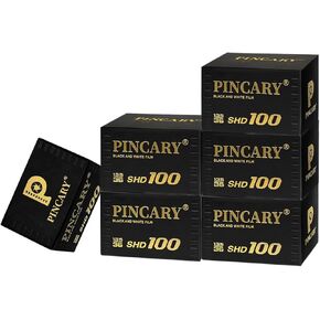 التحكم في الغرفة المظلمة - فيلم Pincary ISO 100 مقاس 35 مم للتطوير المنزلي، فيلم أبيض وأسود مقاس 35 مم بكثافة ثابتة، مسح سلبي سهل الاستخدام، سير عمل الكاميرا مقاس 35 مم، DX 24x36 مم، 36EXP - 3 عبوات ﻿ in Kuwait