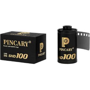 التحكم في الغرفة المظلمة - فيلم Pincary ISO 100 مقاس 35 مم للتطوير المنزلي، فيلم أبيض وأسود مقاس 35 مم بكثافة ثابتة، مسح سلبي سهل الاستخدام، سير عمل الكاميرا مقاس 35 مم، DX 24x36 مم، 36EXP - 3 عبوات ﻿ in Kuwait