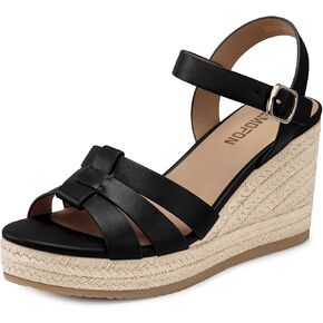 TEMOFON Wedge Sandals for Women Dressy: Comfortable Espadrilles Wedges - Summer Casual Open Toe Strappy Shoes in Kuwait
