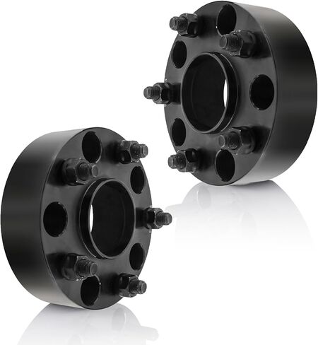 TRIBLE SIX 2Pcs 5x5.5 to 5x5.5 Black Wheel Adapters Spacers 2" 51 MM Hub Centric 9/16-18 Studs 77.8mm Hub Bore Wheel Replacement for 2002-2010 Dodge Ram 1500 2004-2009 Durango Dakota 2011 Ram 1500 in Saudi Arabia