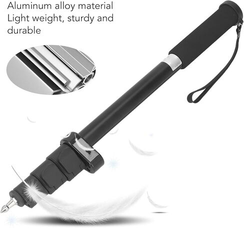 Aluminum Alloy Telescopic Centering Pole 1.5m - Portable Measuring Monopod with Bubble Level for Accurate GPS RTK Surveying and Mapping in Saudi Arabia