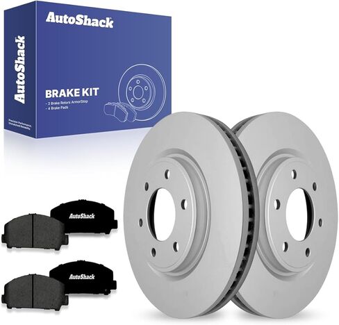 وسادات فرامل دوارة من السيراميك لدوارات الفرامل المحفورة والمشقوقة من AutoShack | بديل لإنفينيتي QX56 2014-2024 QX80 2017-2024 نيسان تيتان أرمادا 4WD RWD | المغلفة الإلكترونية | طقم فرامل 6 قطع | ShadowGuard in Saudi Arabia