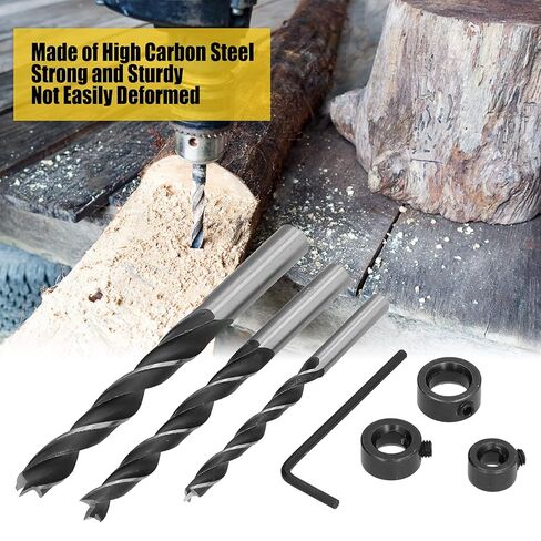 Woodworking Cutting Drill Bits Three Point Drill Wood for Hard Plastic Parts Acrylic, Jobber Drill Bits in Saudi Arabia