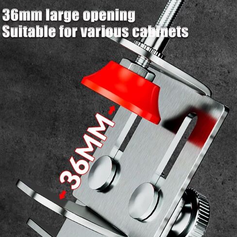 Cabinet Door Installation Positioner, Quick-Install Cabinet Door Installation Tool Mounting Jig for Most Cabinet Doors Attaching Hinges, Adjustable Aluminium Alloy Door Installation Clamp 1pcs in Saudi Arabia