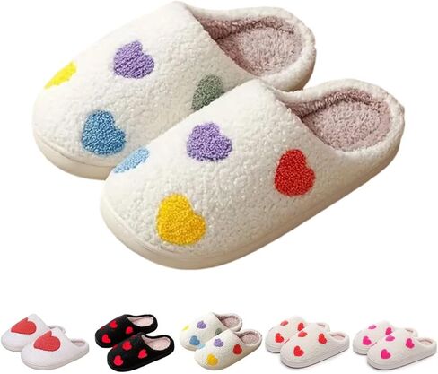 House Slippers for Women Men,Cute Valentine Slippers Winter Warm Cozy Couple Shoes,Cartoon Animal Slippers in Saudi Arabia