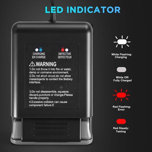 شاحن سريع لبطاريات هوفر ONEPWR مع مؤشر LED وامض متوافق مع موديلات بطاريات هوفر BH15030، BH25030، BH25040، وBH15260PC in Kuwait