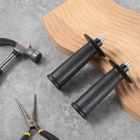 10mm Diameter Angle Grinder Handle Thread Auxiliary Side Handle Fit for All Brands Angle Grinder Black Plastic And Metal Construction, Non-Slip Grip Design in Saudi Arabia