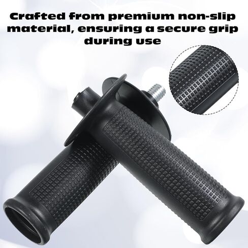 10mm Diameter Angle Grinder Handle Thread Auxiliary Side Handle Fit for All Brands Angle Grinder Black Plastic And Metal Construction, Non-Slip Grip Design in Saudi Arabia