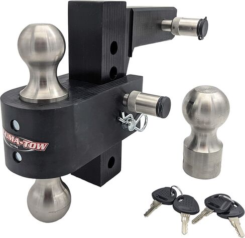 Aluma Tow UT623360 360° Adjustable Trailer Hitch for 2" Receiver, 15000 lb. GTW, Chrome in Saudi Arabia