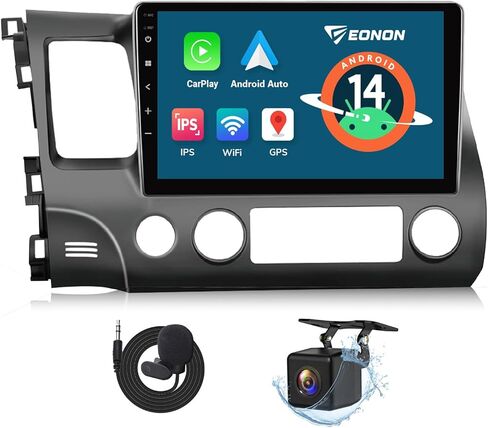 Eonon for Honda Accord 2003-2007 Android 14 Car Stereo, 10.1 Inch Wireless CarPlay & Android Auto GPS Navigation Head Unit with Bluetooth 5.4, Wi-Fi, Steering Wheel Controls, 2+32GB - HAC1X7 in Kuwait