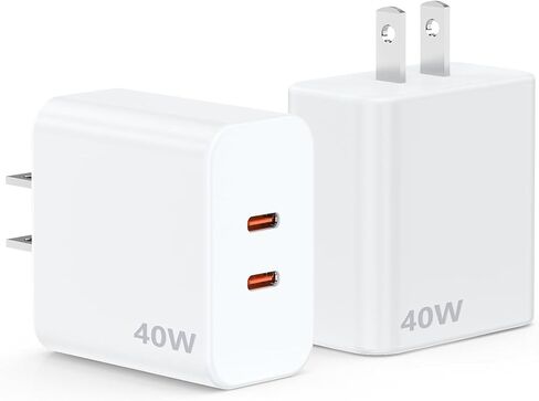 2Pack 100W USB C Block Charger Charger ، محول شحن USB C 3-PORT in Kuwait