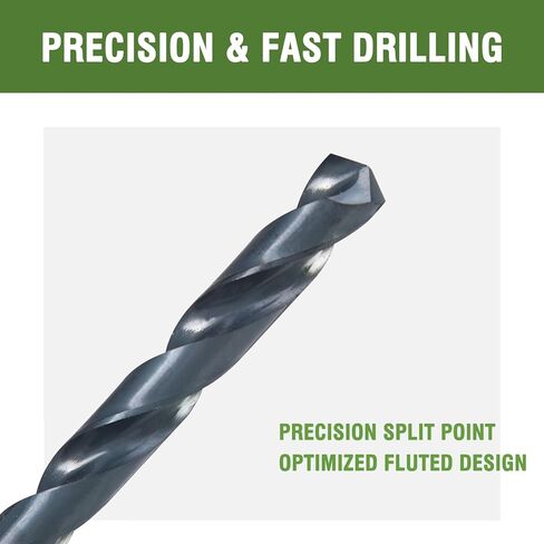 3/16 x 18 Inch Long Drill Bits (2 Pack) High Speed Steel Black Oxide Drilling for Wood and Metal, with 13 Inch Flute in Saudi Arabia
