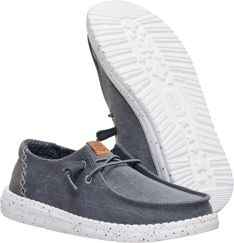 HEYDUDE Women's Wendy Chambray Grid, Women’s Shoes, Women’s Slip-on Loafers, Comfortable & Light-Weight in Saudi Arabia