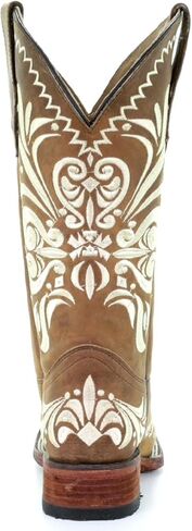 Circle G LADIE'S TAN EMBROIDERY SQ. TOE, LEATHER SOLE, WESTERN L5409 in Saudi Arabia