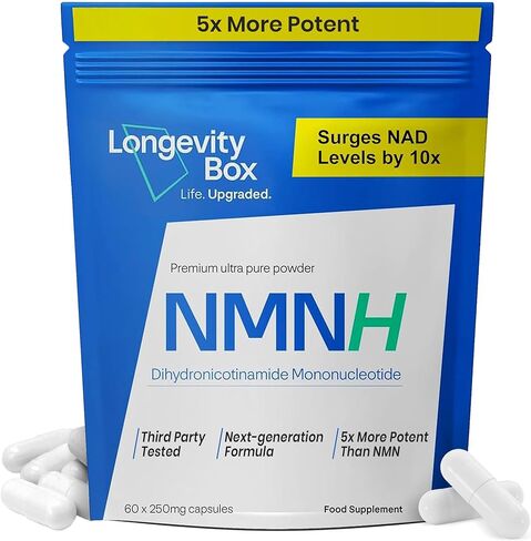 NMNH NMN البديل 60 × 250mg - 5x أكثر قوة من ملحق NMN ، الداعم المتقدم ، ومياهيدرونيوتنيتيناميد أحادية النوكليوتيد للشيخوخة الصحية ، والطاقة ، وإصلاح الحمض النووي ، وصحة الخلوية ، 60 كبسولات in Saudi Arabia