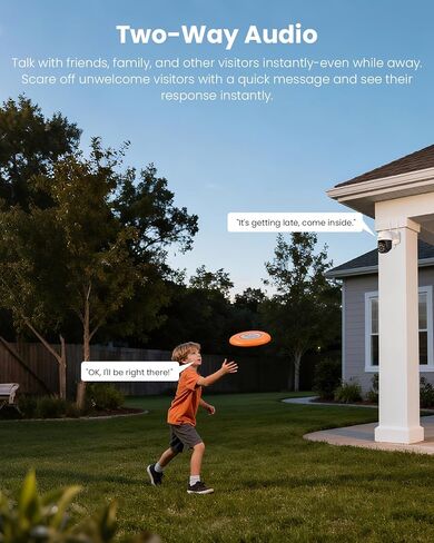 Hiseeu 4K Security Cameras Wireless Outdoor, 8MP 4-Cam Kit, 5G & 2.4G WiFi Cameras System for Home Security, Auto Tracking, Pan Tilt, Color Night Vision, Two-Way Audio, 16CH NVR, 1TB, No Subscription in Saudi Arabia