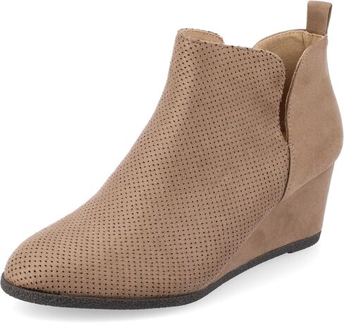 أحذية Journee Collection النسائية Mylee Pull On Wedge - رمادي داكن - 7.5 in Saudi Arabia